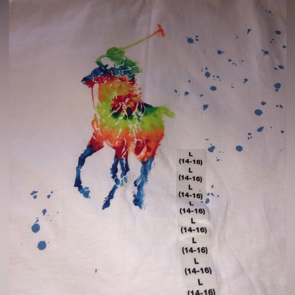 Ralph Lauren Tie-Dye Big Pony Cotton Jersey Tee Short Sleeve - Picture 2 of 5